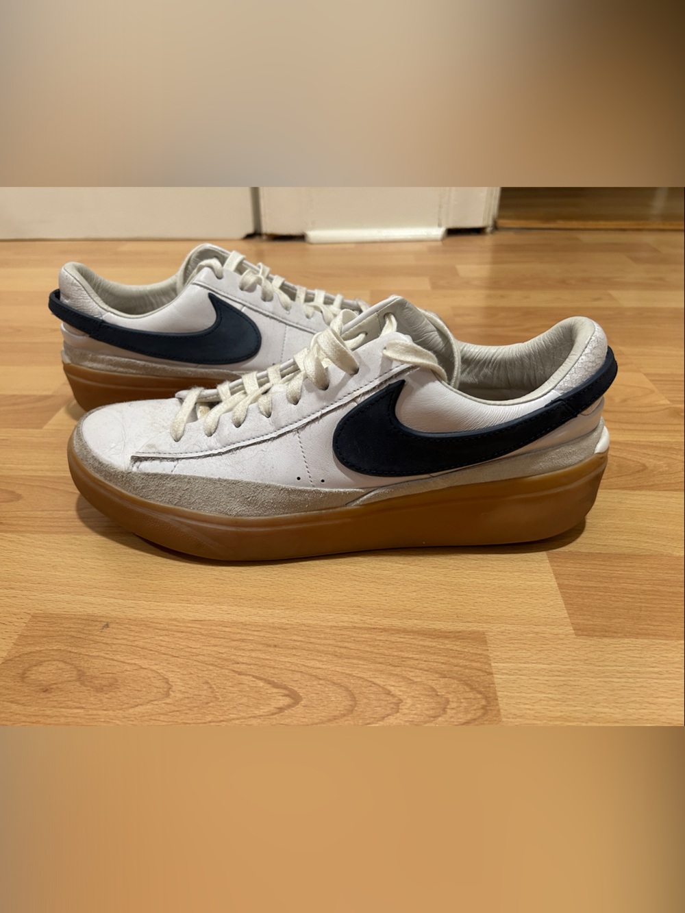 Nike Blazer Phantom Low Sneakers Shoes White/Gum Yellow/Navy HF3119-102